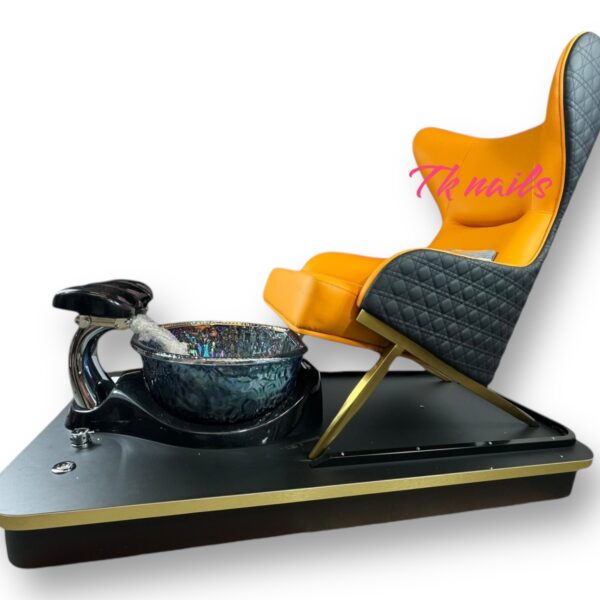Orange Black Pedicure Spa Chair