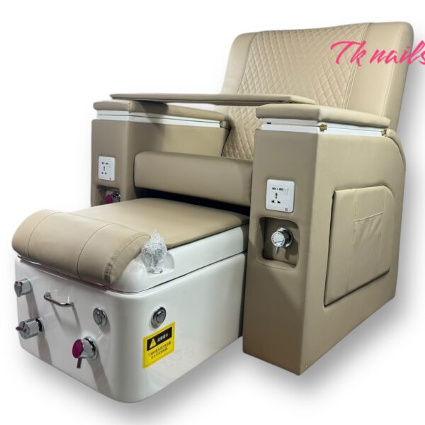 Cream Recline Pedicure massage spa chair